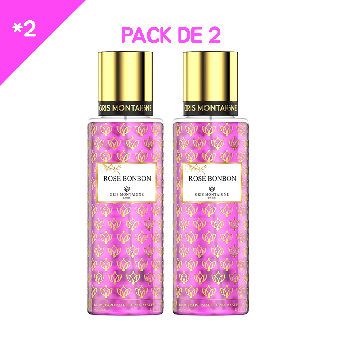 * 2 Gris Montaigne - Rose Bonbon - Fragrance Mist