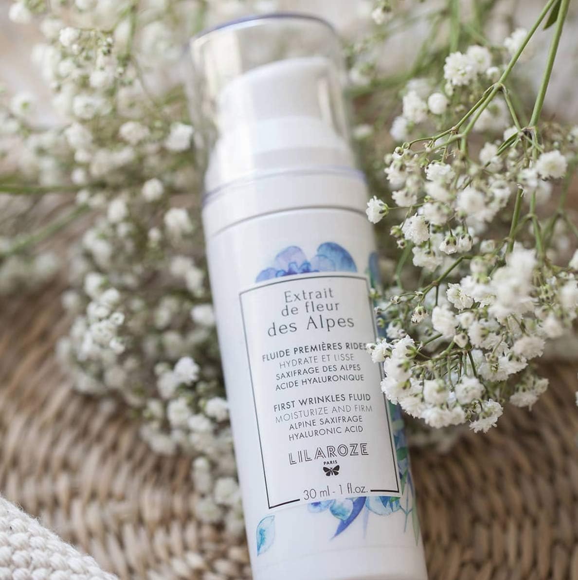 Lilaroze Paris - First Wrinkle Fluid Fleur Des Alpes Extract Moisturises and Smoothes Hyaluronic Acid