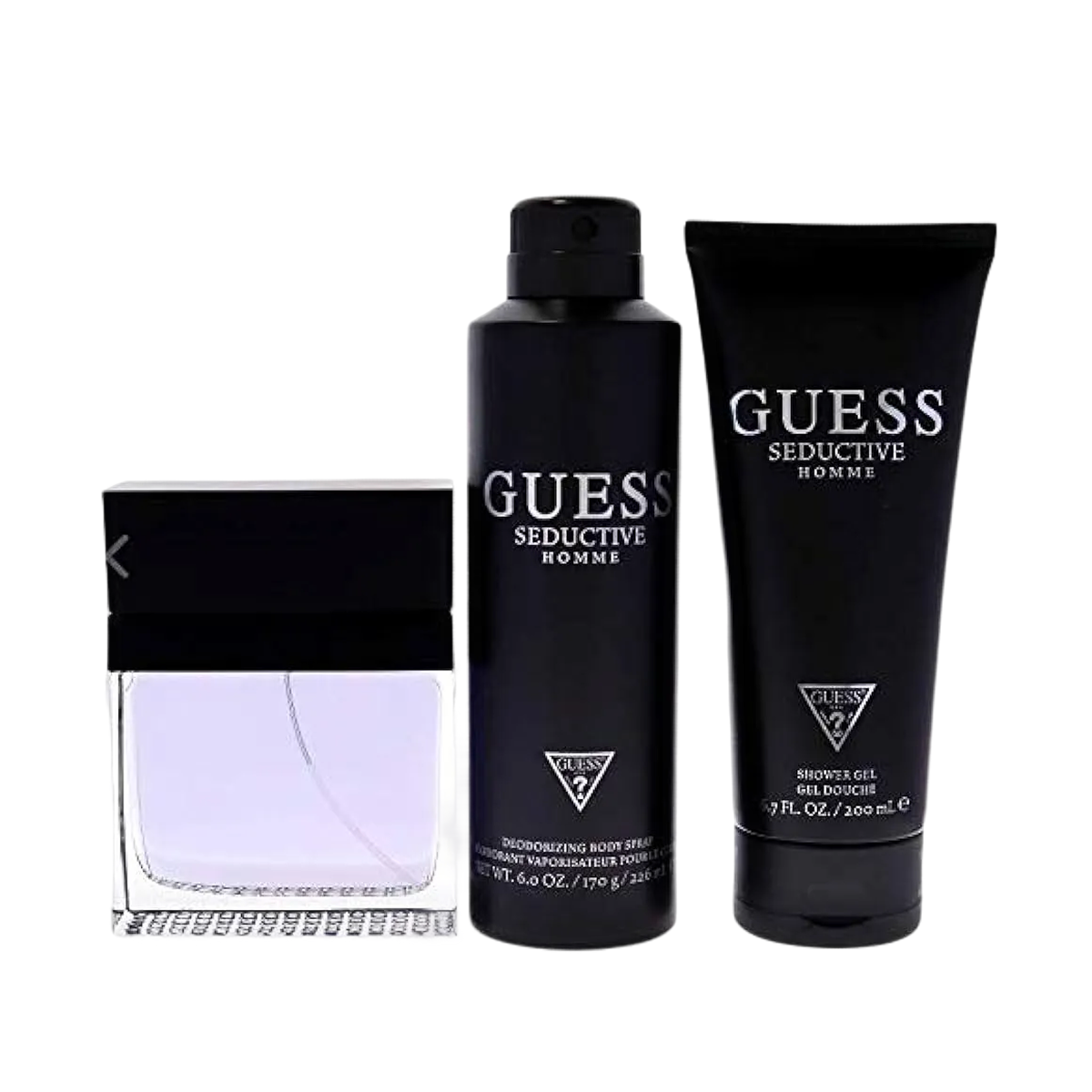 Guess - Seductive for Men - Gift Set for Men - Deodorant 226ml + Eau de Toilette 100ml + Shower Gel 200ml