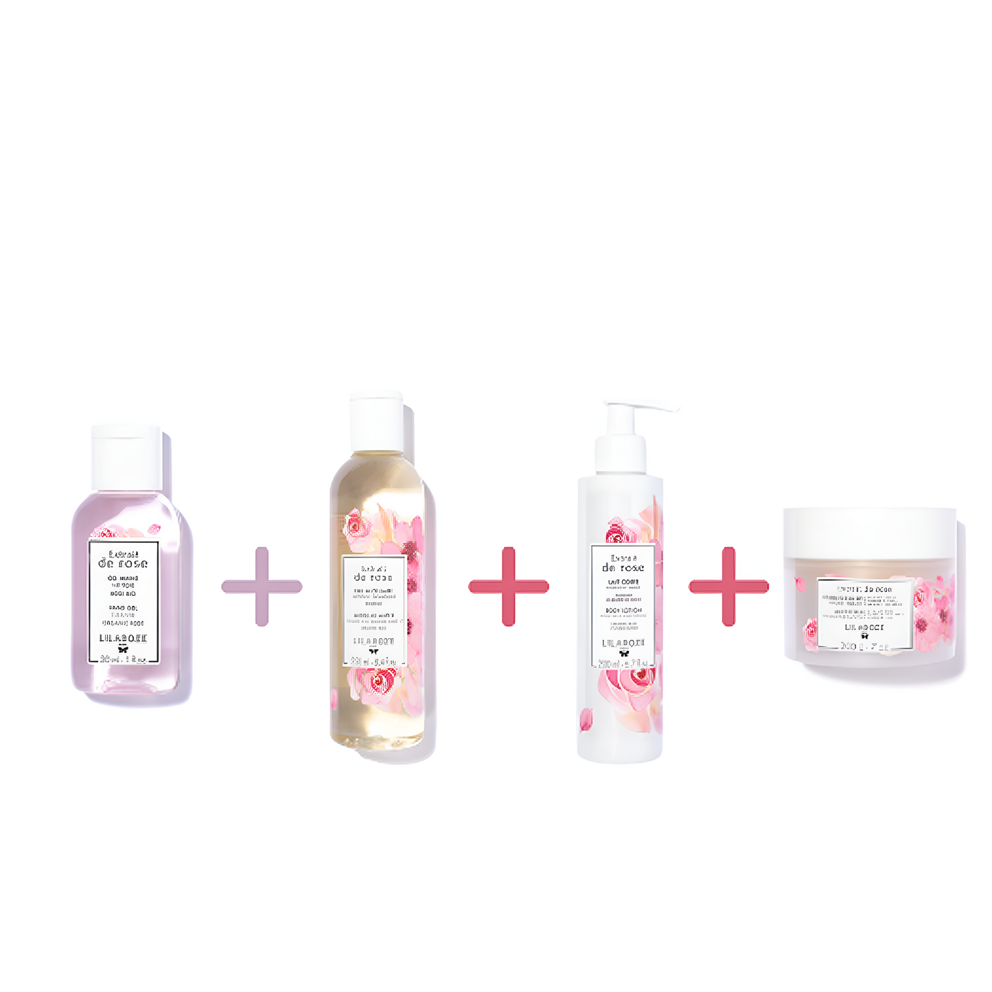 Lilaroze Paris - Pack Rose Extract Hand Gel + Rose Extract Micellar Water + Rose Extract Body Lotion + Rose Extract Body Scrub