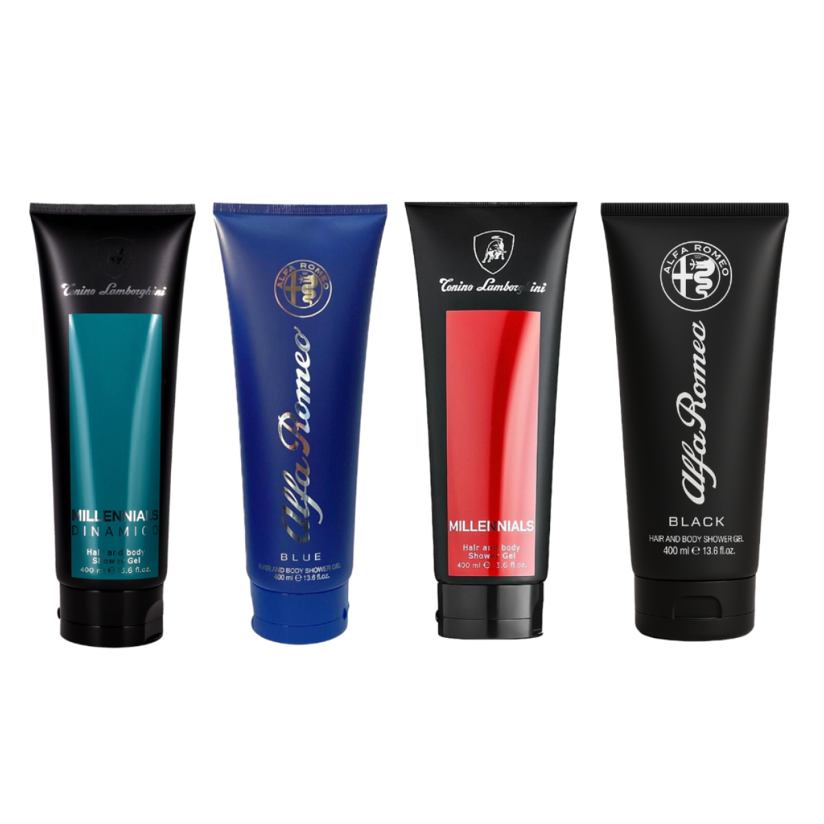4 Shower Gel de 4 couleurs 1600ml total Lamborghini - Shower Gel Body et Hair