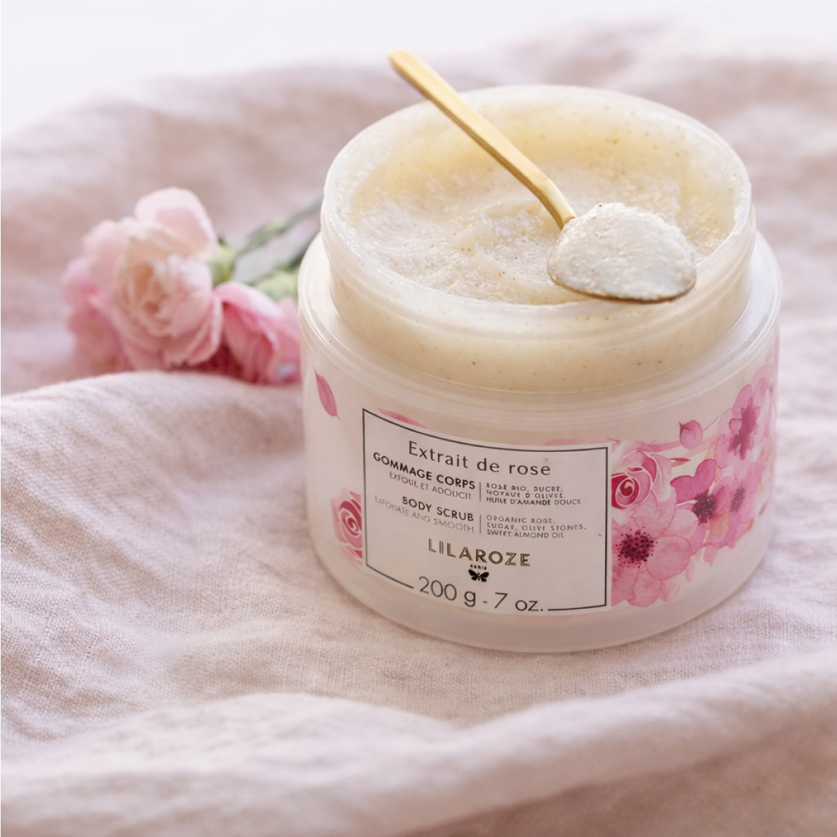 Lilaroze Paris - Exfoliating Scrub Body Extract of Rose Bio