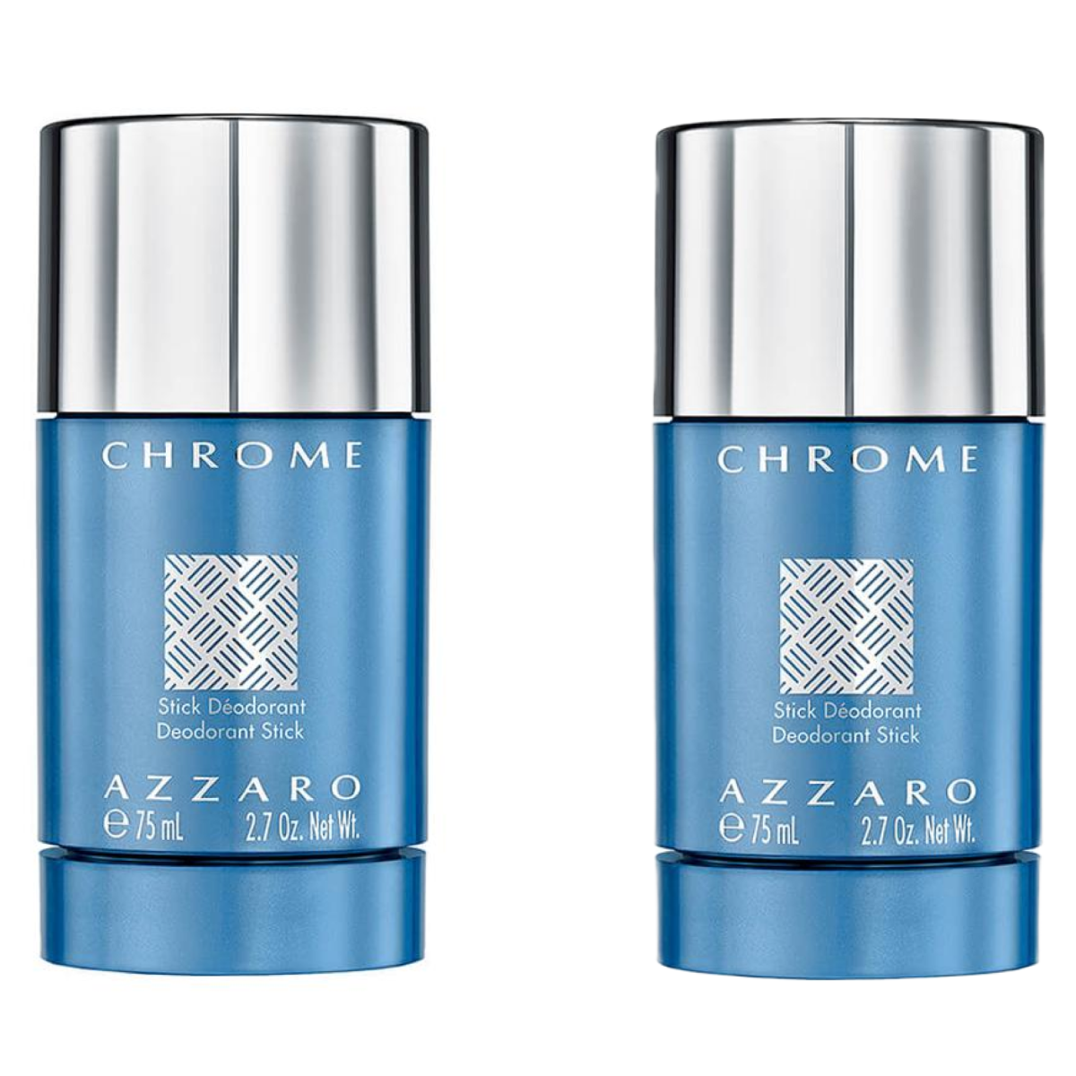 * 2 Azzaro - Chrome - Deodorant Stick for Men