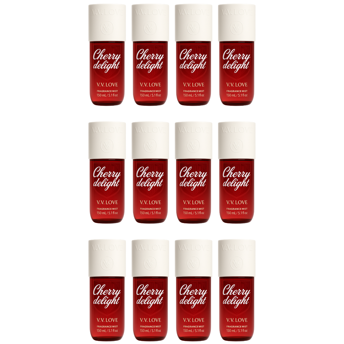 12*150ml Vv Love - Cherry Delight - Fragrance Mist for Women