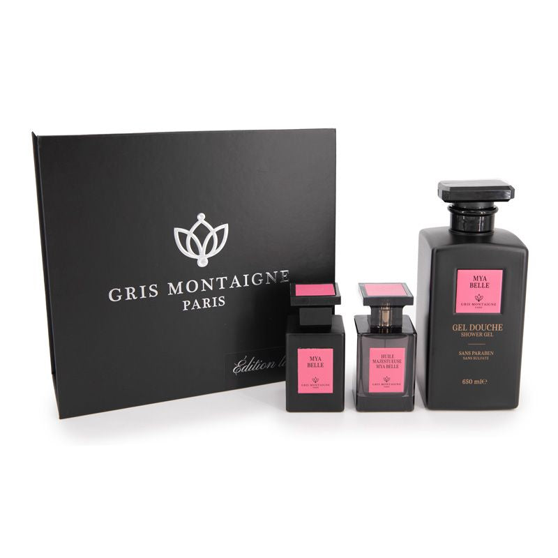 Gris Montaigne - Mya Belle Shower Gel 650ml + Perfume 75ml + Oil 75ml Gift Set