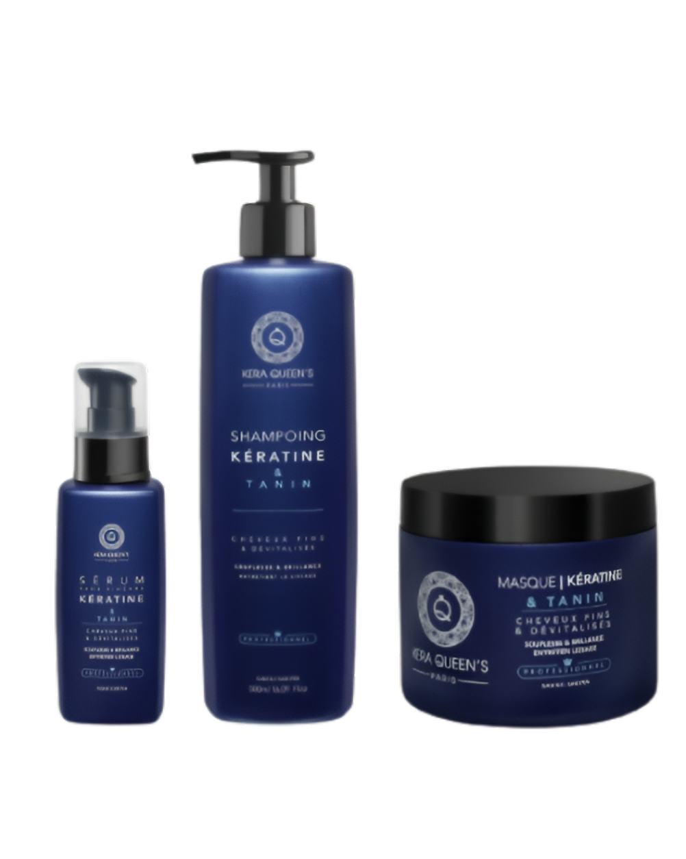 Kera Queen's - Tannin and Keratin Trio - Shampoo 500ml + Mask 500ml + Serum 100ml