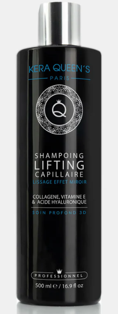 Kera Queen's - Collagene vitamine E & acide hyaluronique - Lifting Capillaire effet mirroire Masque 500ml