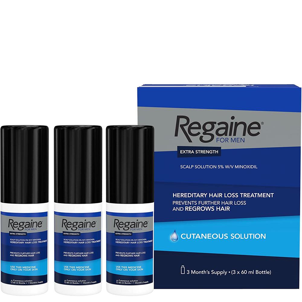 Cosmétiques Extra Strangth 5% Minoxidil 3mois D'utilisations 3* de la marque Regaine mixte 60ml