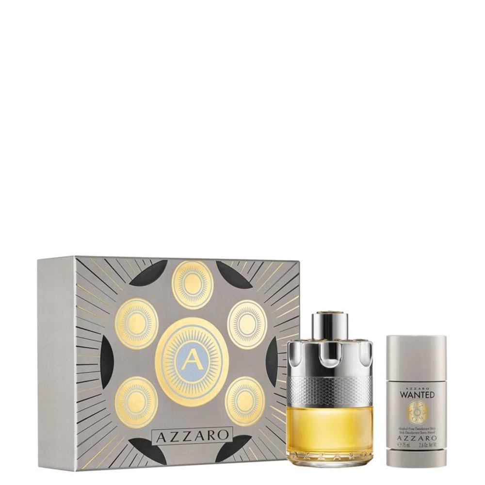 Deodorant Wanted Eau de Toilette + Deodorant Stick Without Alcohol 77g by Azzaro mixed 100ml