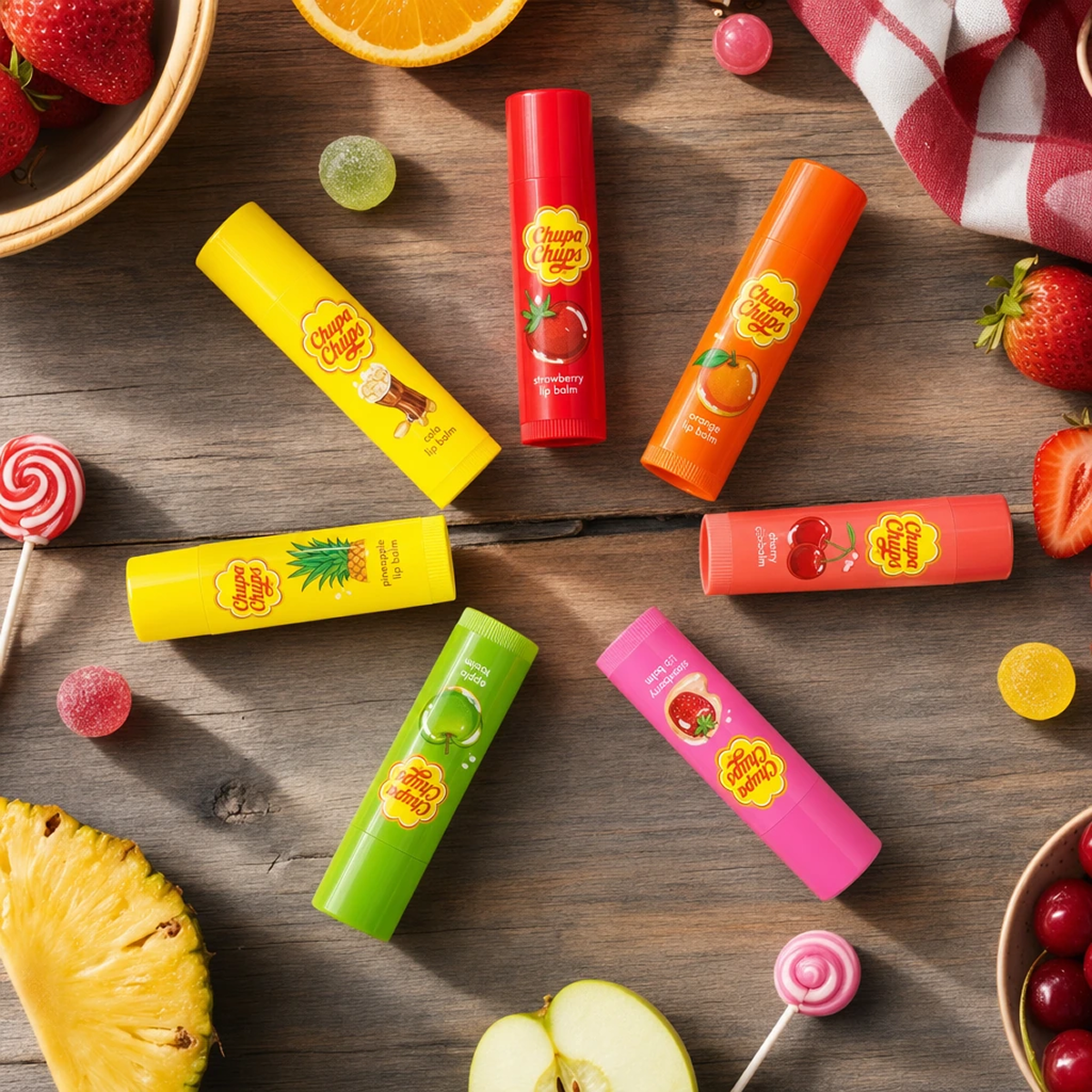 Chupa Chups - Assorti 7 Parfums - Lip Balm