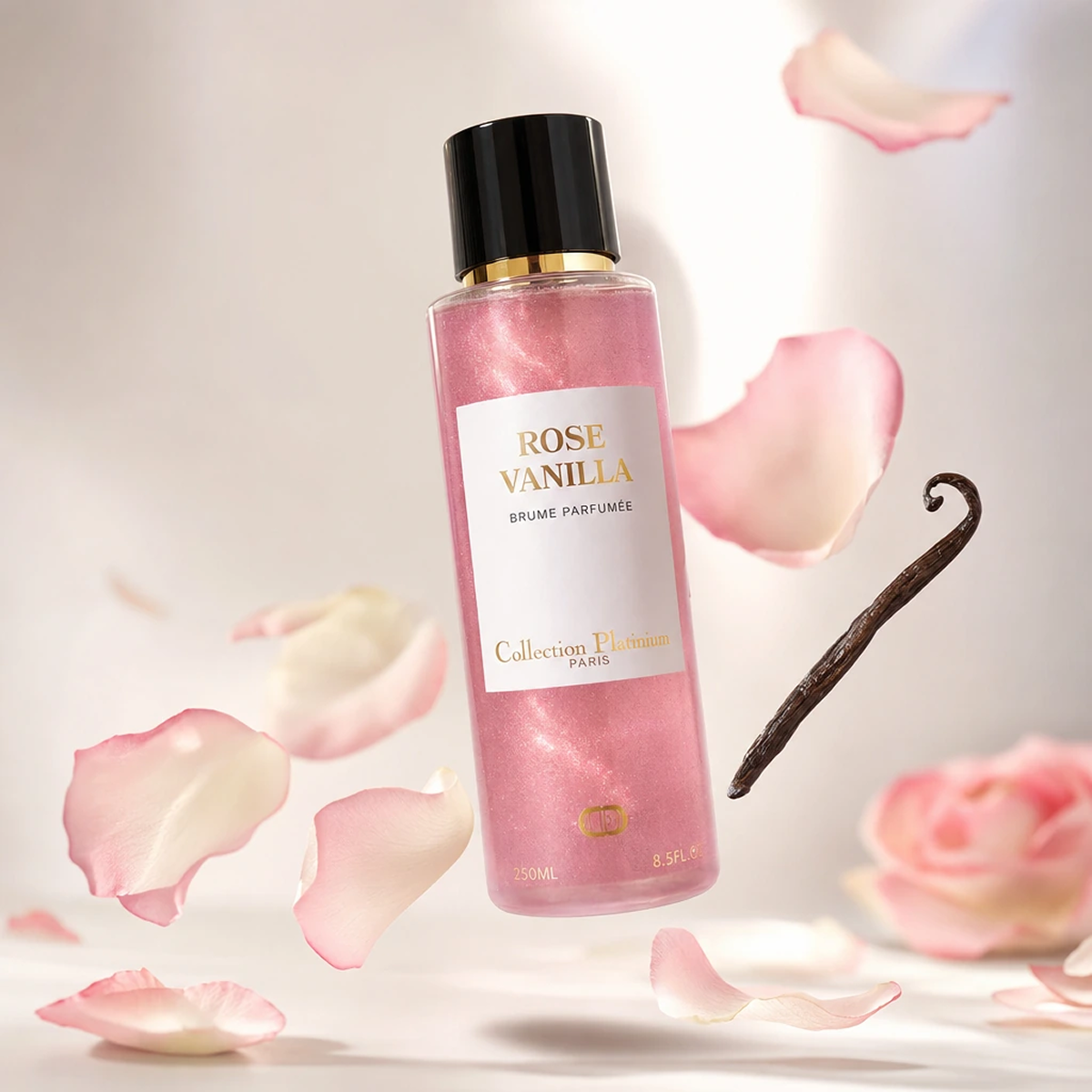 Collection Platinium - Rose Vanilla - Fragrance Mist pailletée