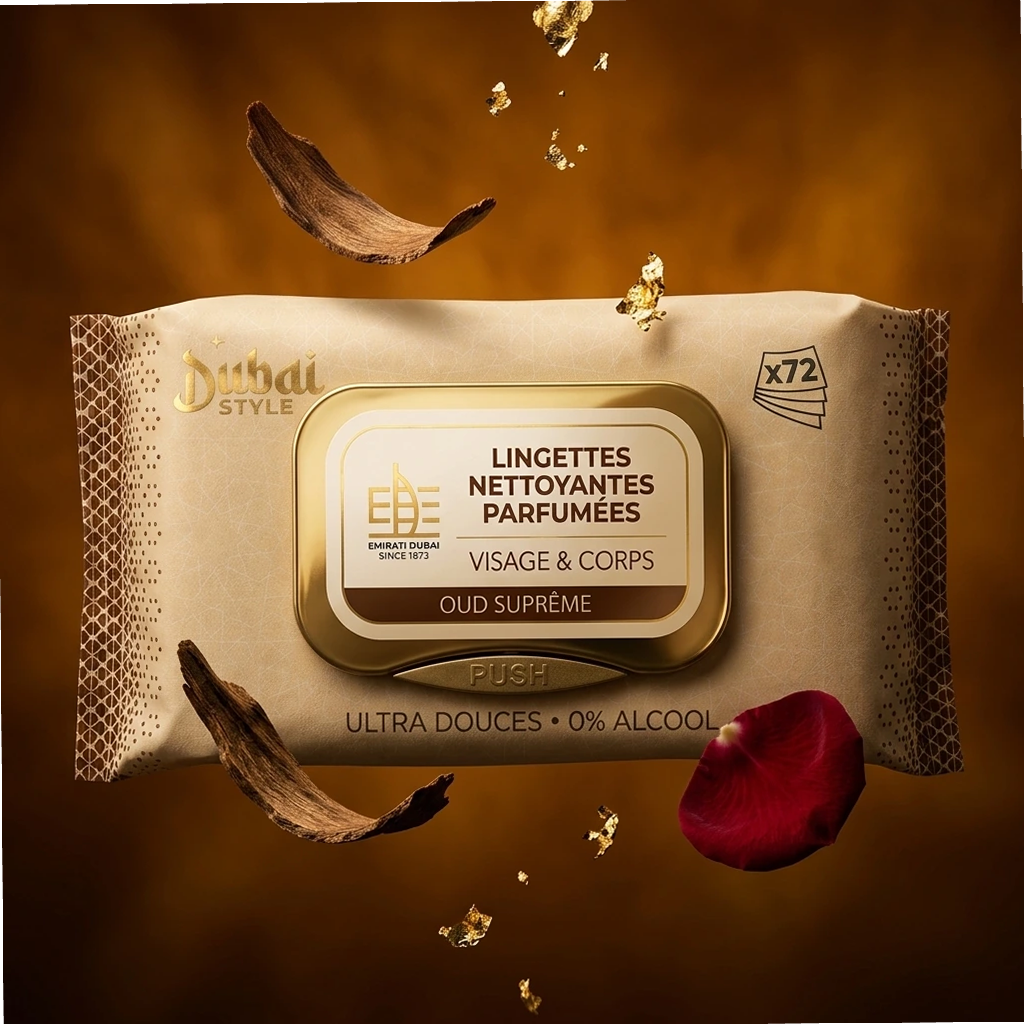 Dubai Style - Oud Sûpreme - Scented Wet Wipes X72 Face et Body