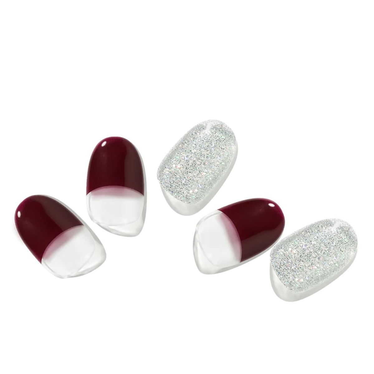 EDGE U - Glam Burgandy French - Bandes pour Ongles