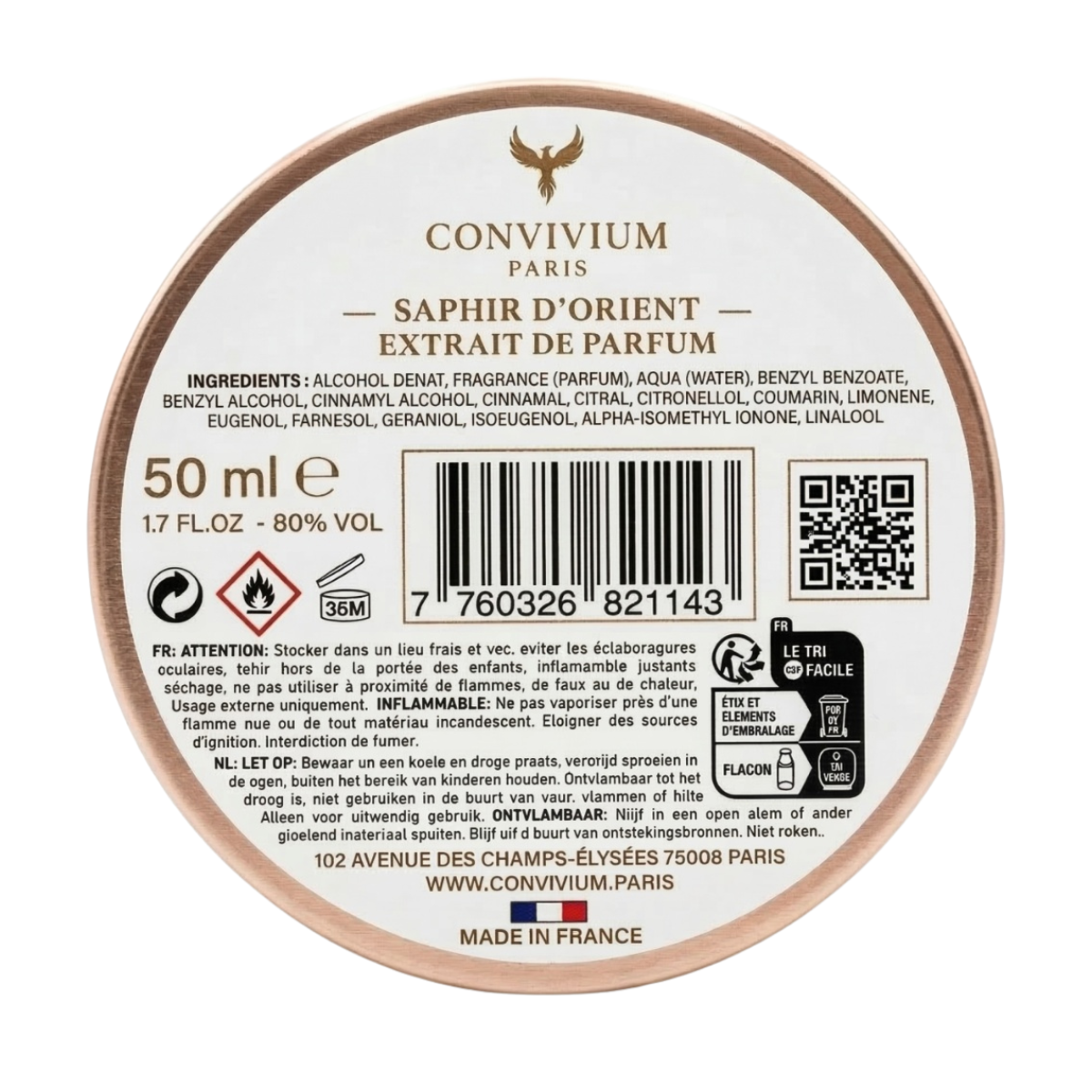 50ml Convivium Paris - Koh Samui - Extrait de Parfum Mixte