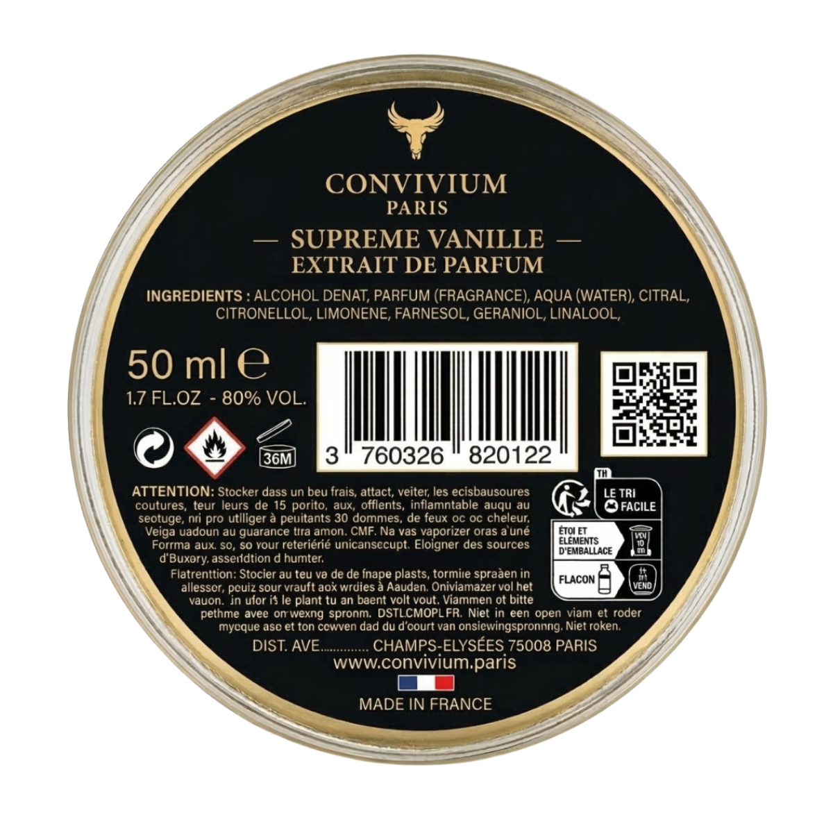 50ml Convivium Paris - Bianco Dream - Extrait de Parfum Mixte