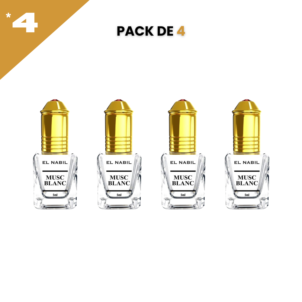 el Nabil - Musc Blanc - Parfum Concentré Sans Alcool 12*5ml