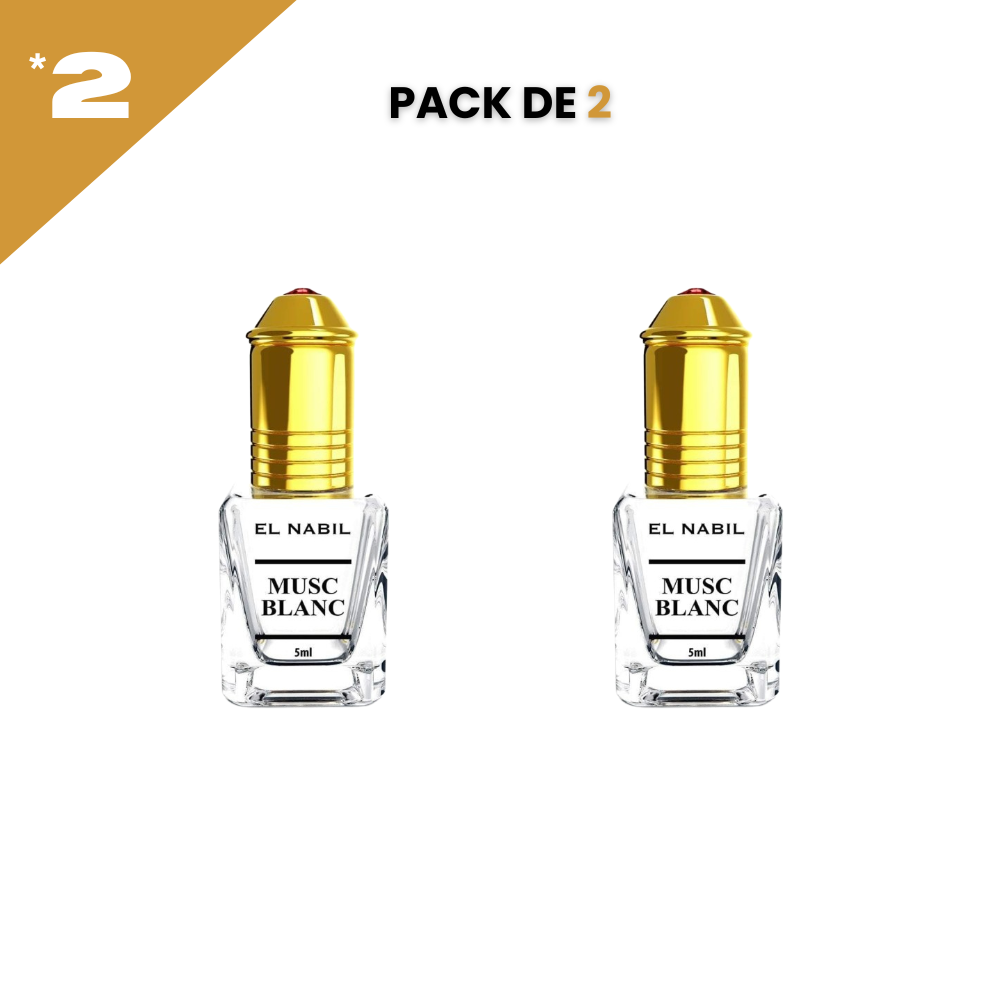 el Nabil - Musc Blanc - Parfum Concentré Sans Alcool 12*5ml