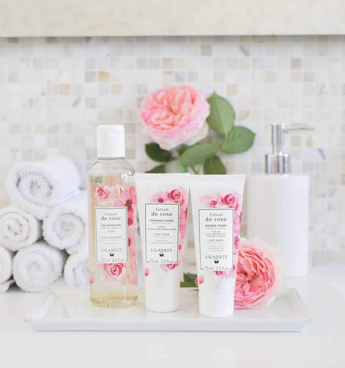 Lilaroze Paris - Facial Scrub Rose Extract Exfoliates and Softens