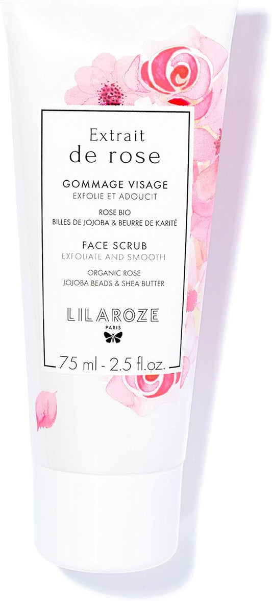 Lilaroze Paris - Facial Scrub Rose Extract Exfoliates and Softens