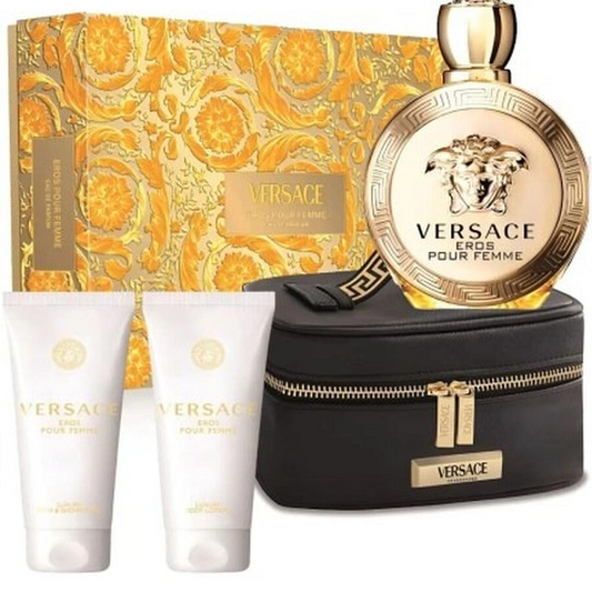 Versace - Gift Set Eros for Women EDP 100ml + Lait Body 100ml + Shower Gel 100ml + Sac