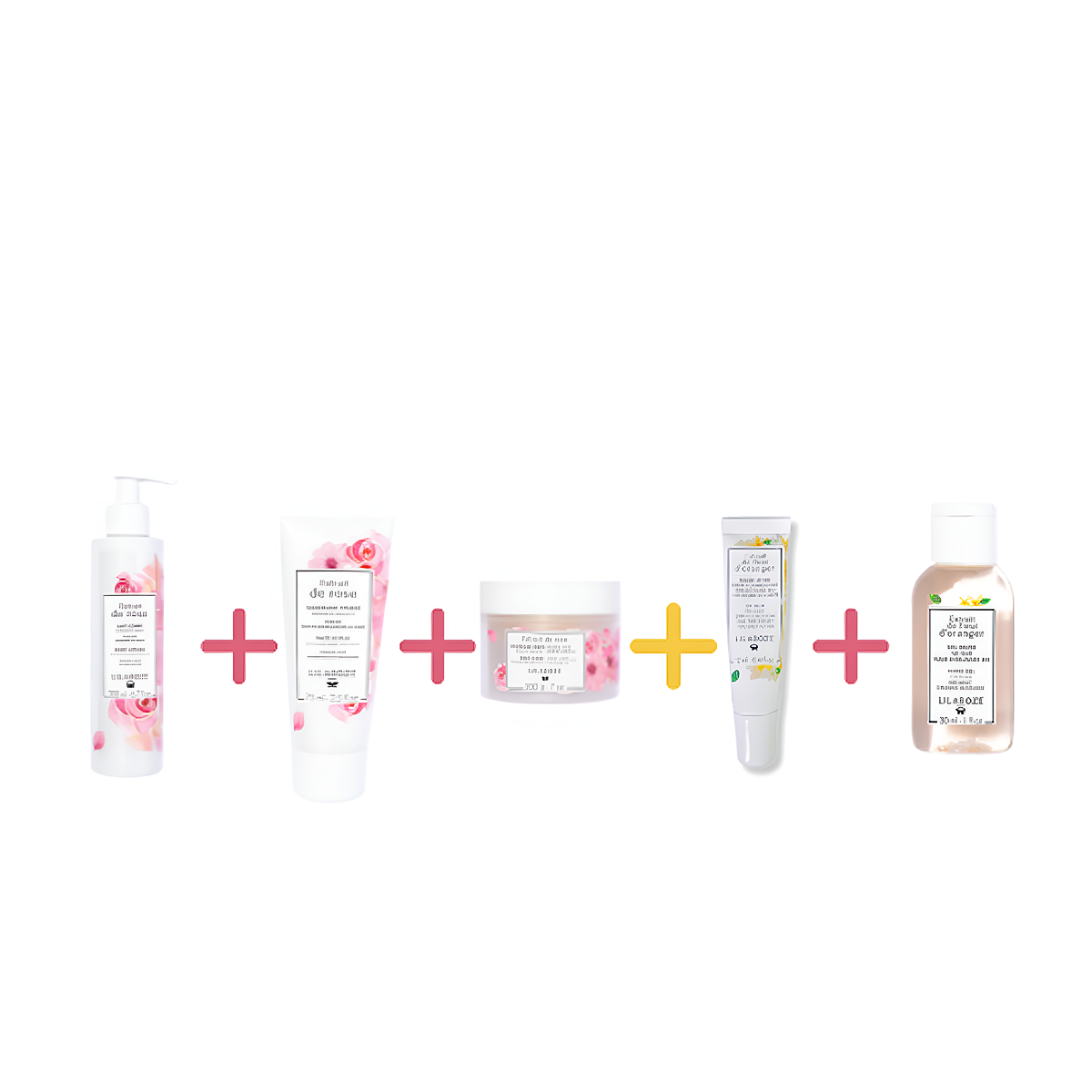 Lilaroze Paris - Pack Lait Body Extract of rose+ Exfoliating Scrub Face Extract of rose + Exfoliating Scrub Body Extract of rose + Lip Balm Extract of fleur d'Oranger + Gel Main Extract of fleur d'Oranger