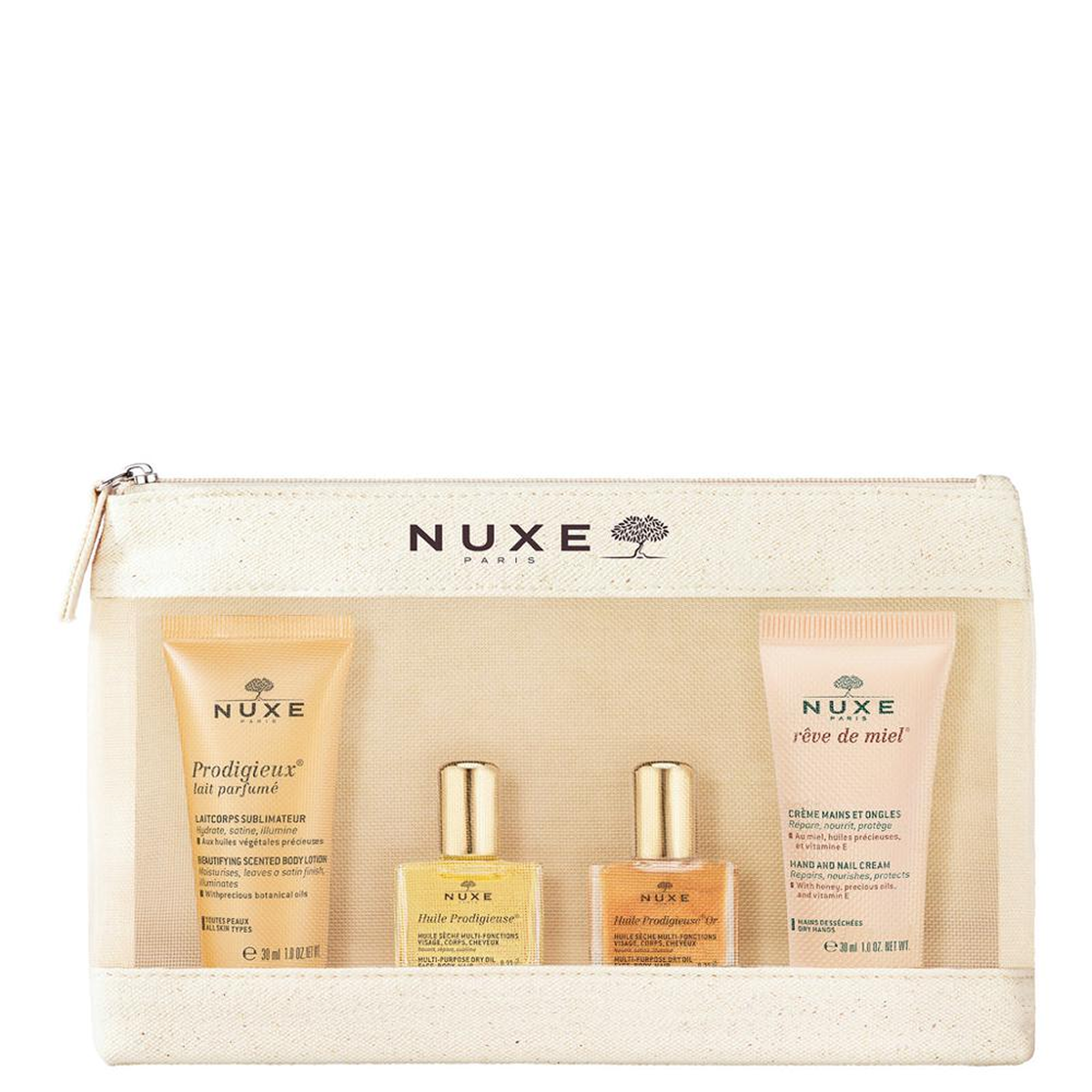 Nuxe - Nuxe The Prodigieux Trousse Lait 30ml+ Oil 10ml+ Oil Or 10ml