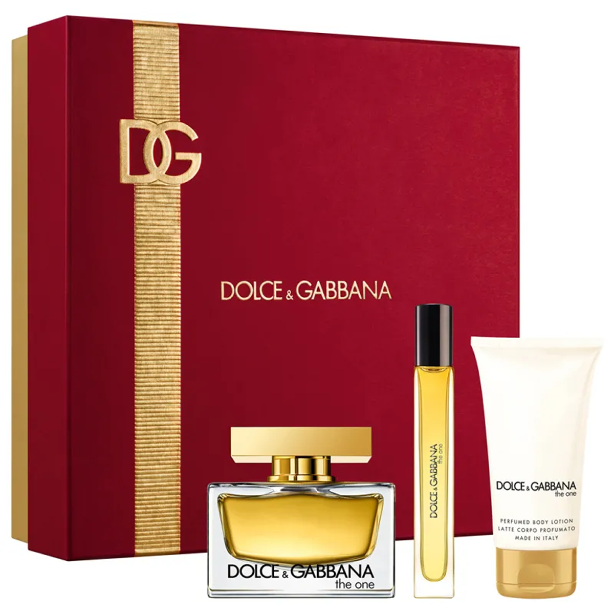 EDP 75ml + edp 10ml + Body Lotion 75ml Dolce & Gabbana - Gift Set For Her The One for Women - Eau De Parfum The One 75 ml + Body Lotion 75ml + Vaporisateur pour voyage 10 ml