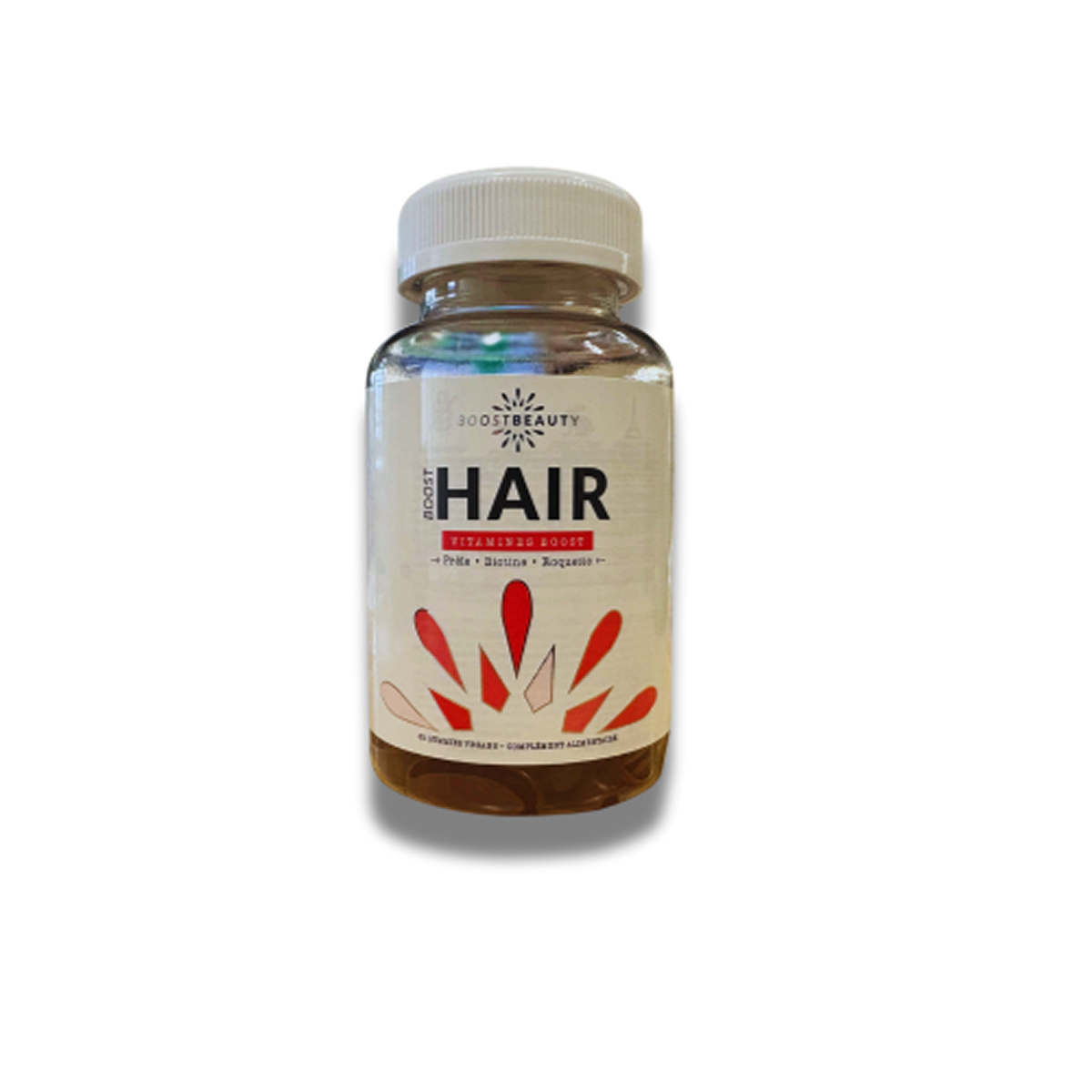 Hair Boost - 60 Gummies Vegan Contient Prête , Biotine,roquette Goût Fruit Des Bois
