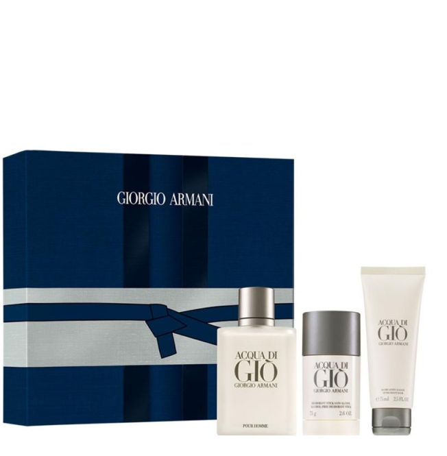 Giorgio Armani - Aqua Di Gio EDT Set 100ml + Stick 75g + Shaving Balm 75ml