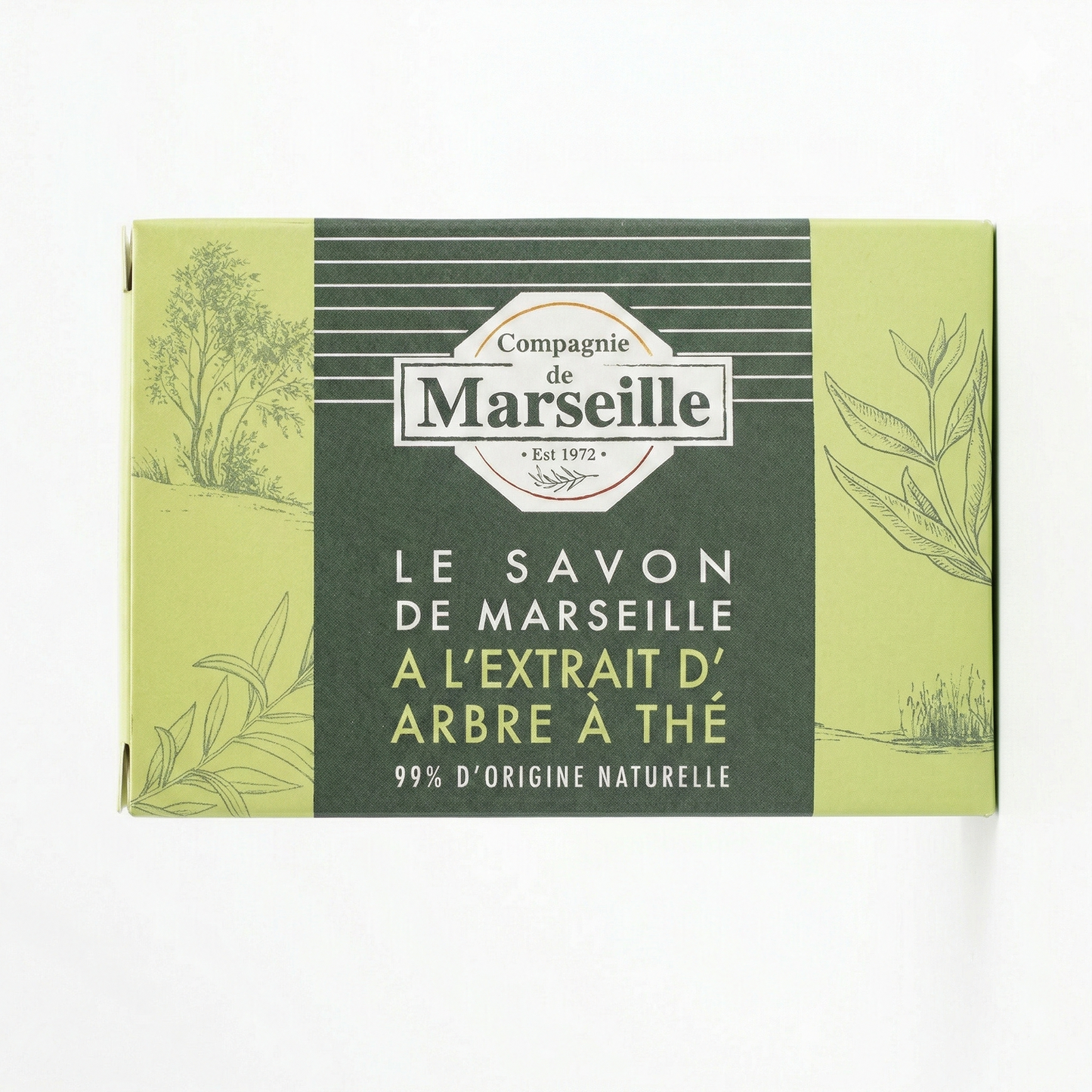 Compagnie de Marseille - Extrait d'Arbre a Thé - Savon de Marseille 99% d'Origine Naturelle