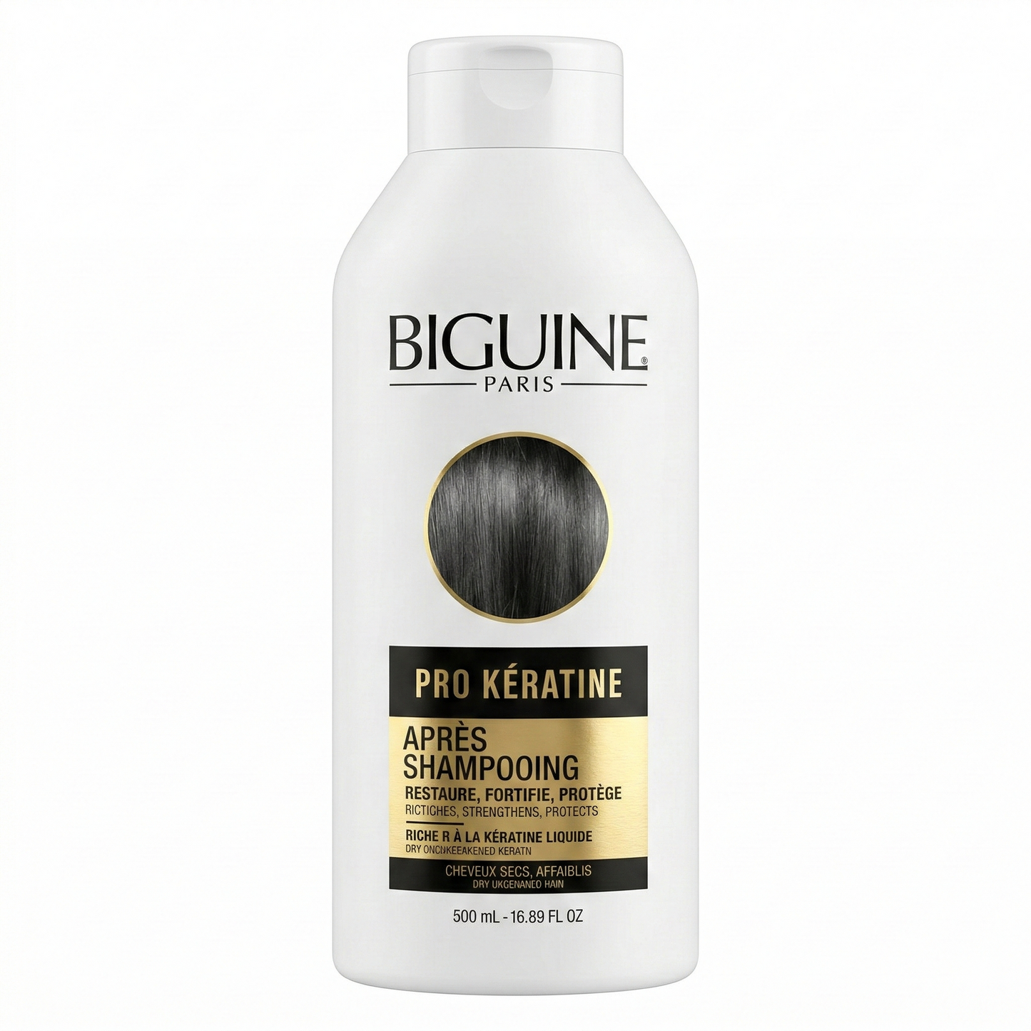 500 ml Biguine Paris - Pro Keratine - Apres-Shampooing Cheveux Secs Affaiblis