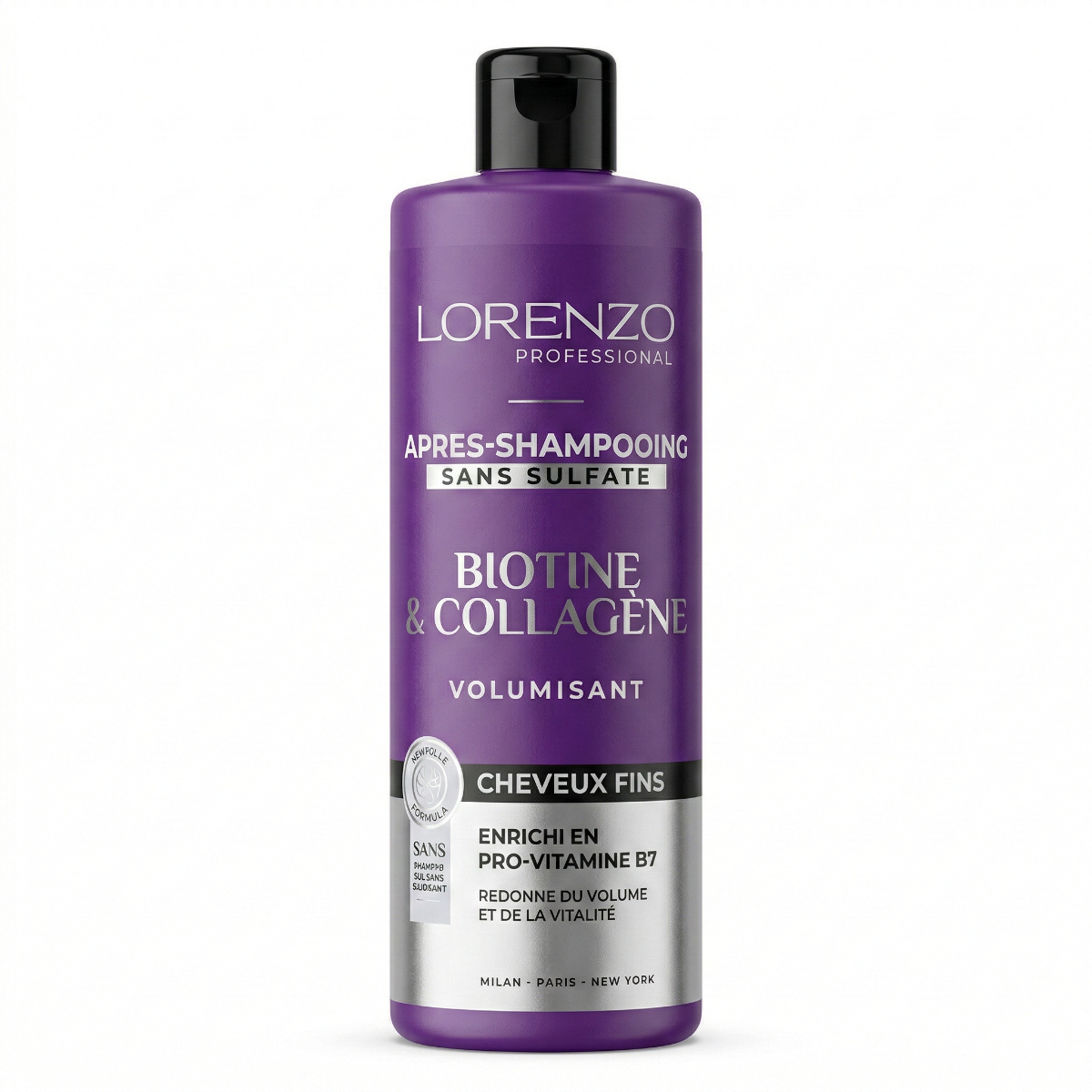 500ml Lorenzo Professional - Biotine et Collagene - Aprés-Shampooing Cheveux Fins