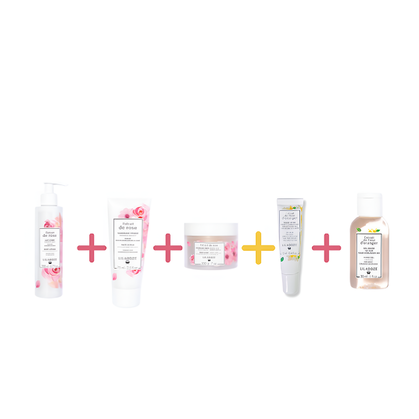 Lilaroze Paris - Pack Rose Extract Body Lotion + Rose Extract Facial Scrub + Rose Extract Body Scrub + Orange Blossom Extract Lip Balm + Orange Blossom Extract Hand Gel