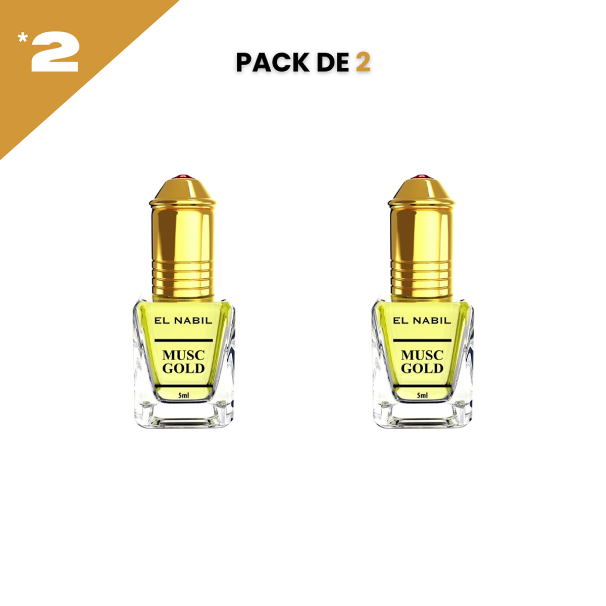 12*5ml el Nabil - Musc Gold - Parfum Concentrate Sans Alcool