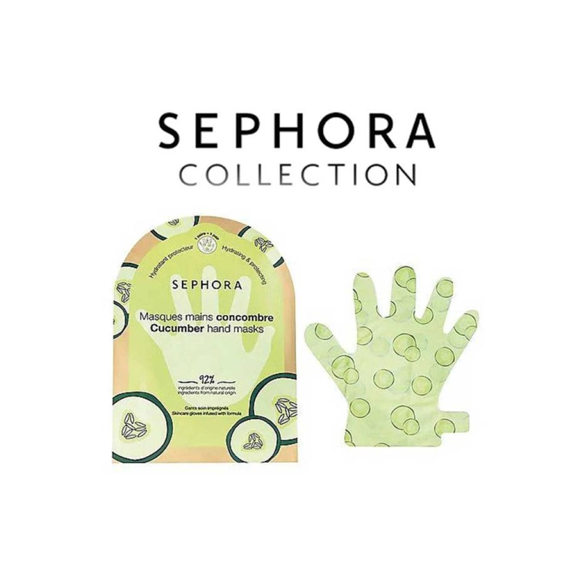 Sephora - Mask Mains Concombre 92% Ingrédients D'origine Naturelle