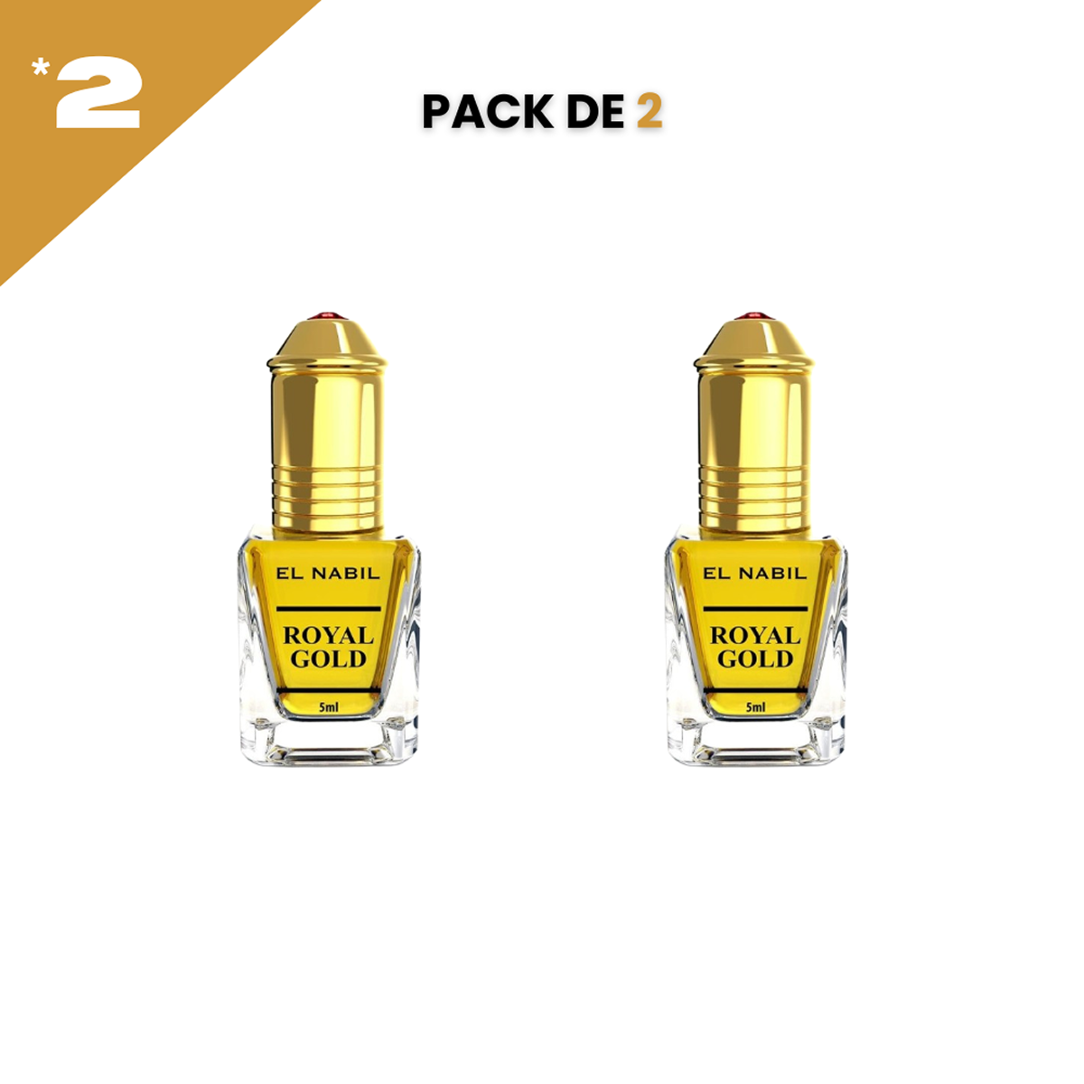 12*5ml el Nabil - Royal Gold - Parfum Concentrate Sans Alcool
