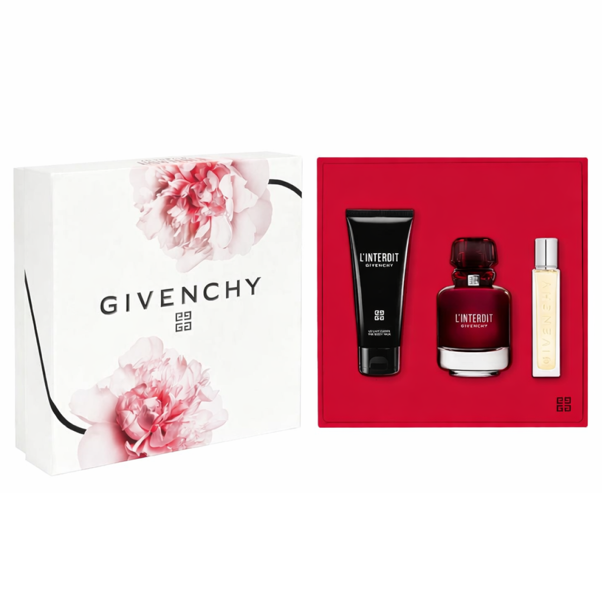 Givenchy - Gift Set L'interdit Rouge Parfum 80ml + 12.5ml + Body Lotion 75ml