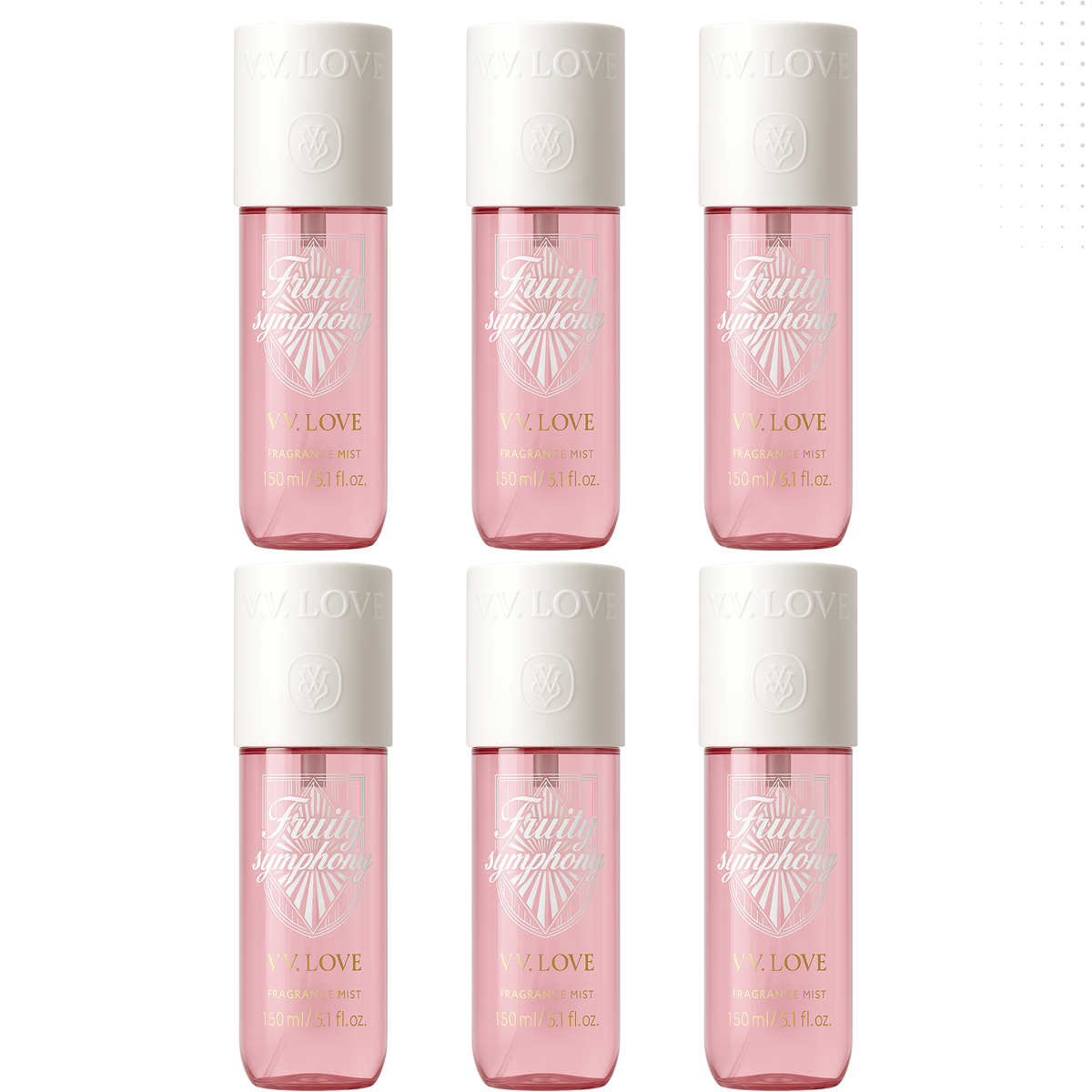 12*150ml Vv Love - Fruity Symphony - Fragrance Mist for Women