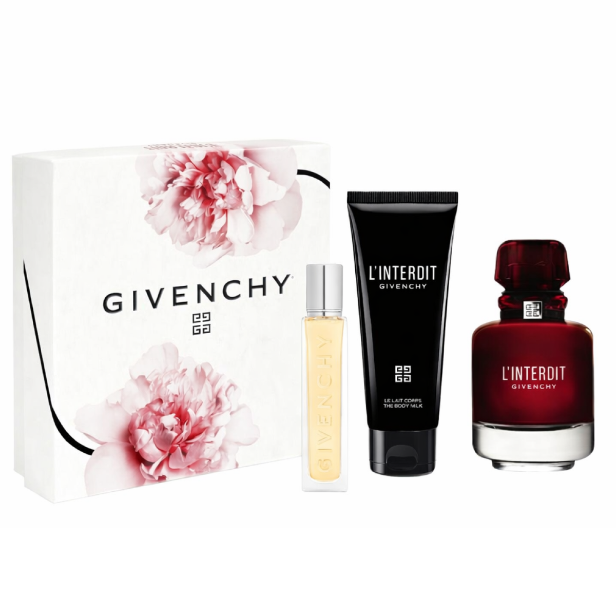 Givenchy - Gift Set L'interdit Rouge Parfum 80ml + 12.5ml + Body Lotion 75ml