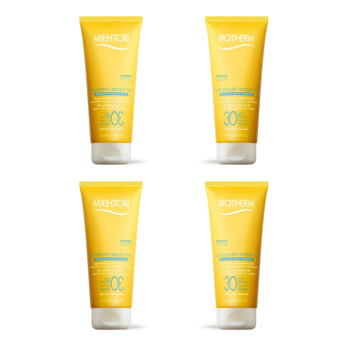 6 * 40ml Biotherm - Waterlover - Lait Solaire Protection Sunscreen 30
