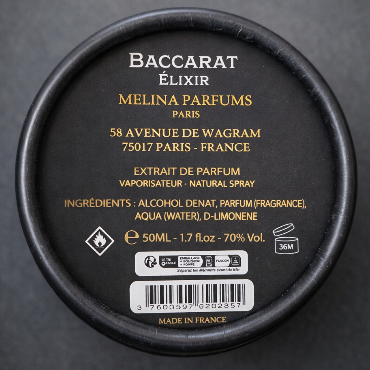 Melina Parfums - Baccarat Elixir - Perfume Extract Unisex