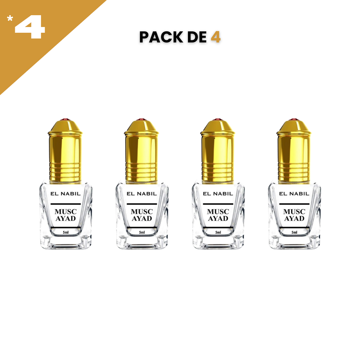 12*5ml el Nabil - Musc Ayad - Parfum Concentrate Sans Alcool