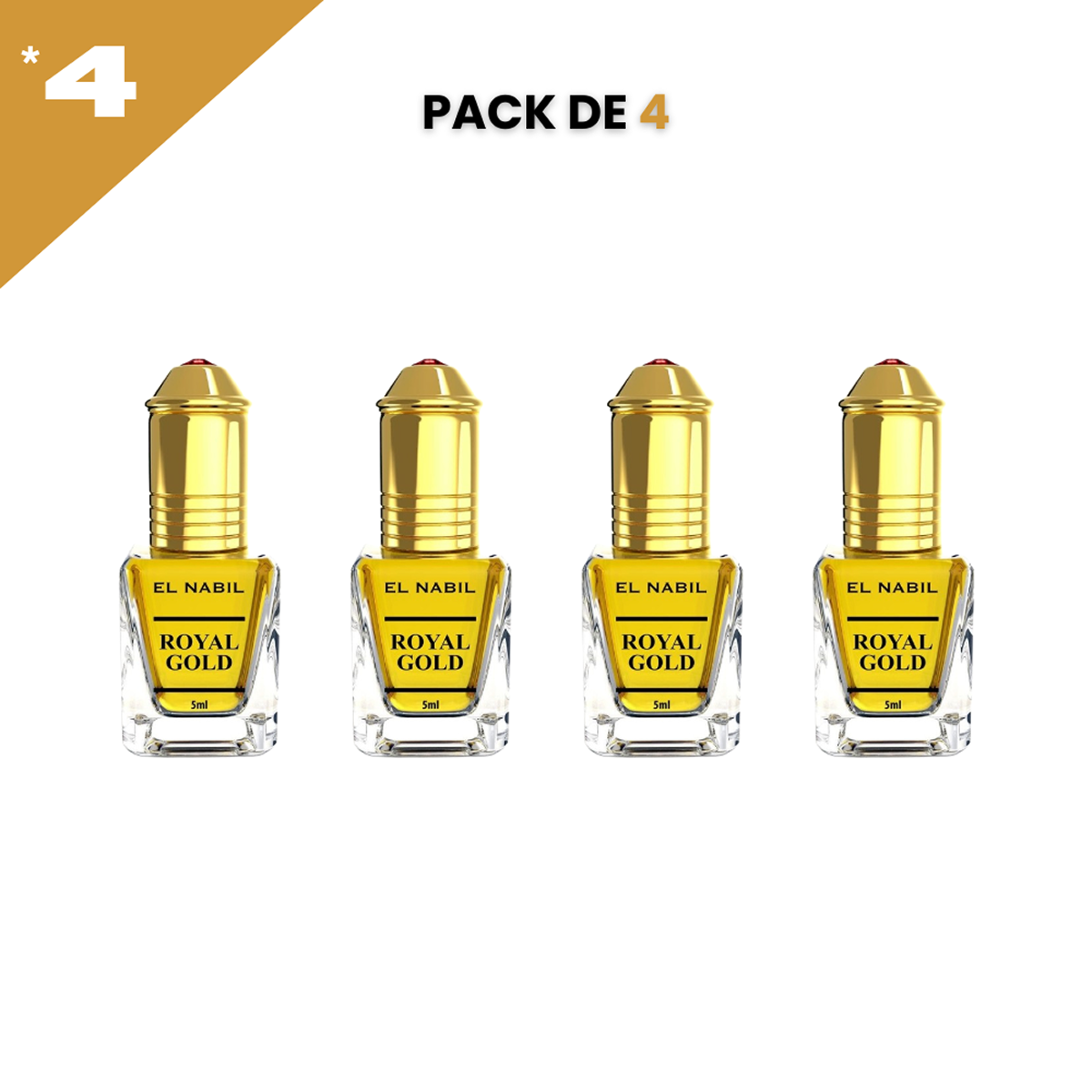 12*5ml el Nabil - Royal Gold - Parfum Concentrate Sans Alcool