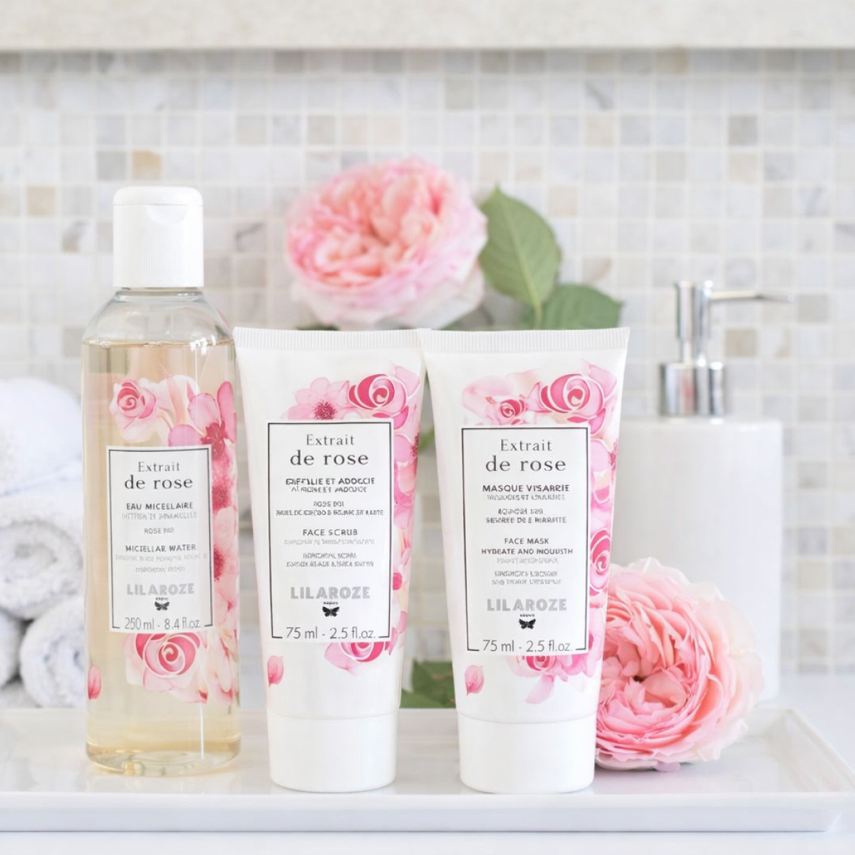 Lilaroze Paris - Exfoliating Scrub Face Extract of Rose Exfolie et Adoucit