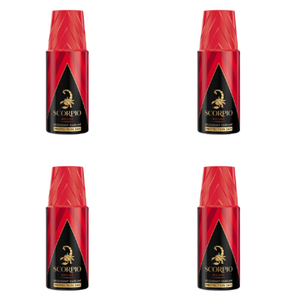 6*150ml Scorpio - Rouge - Deodorant for Men