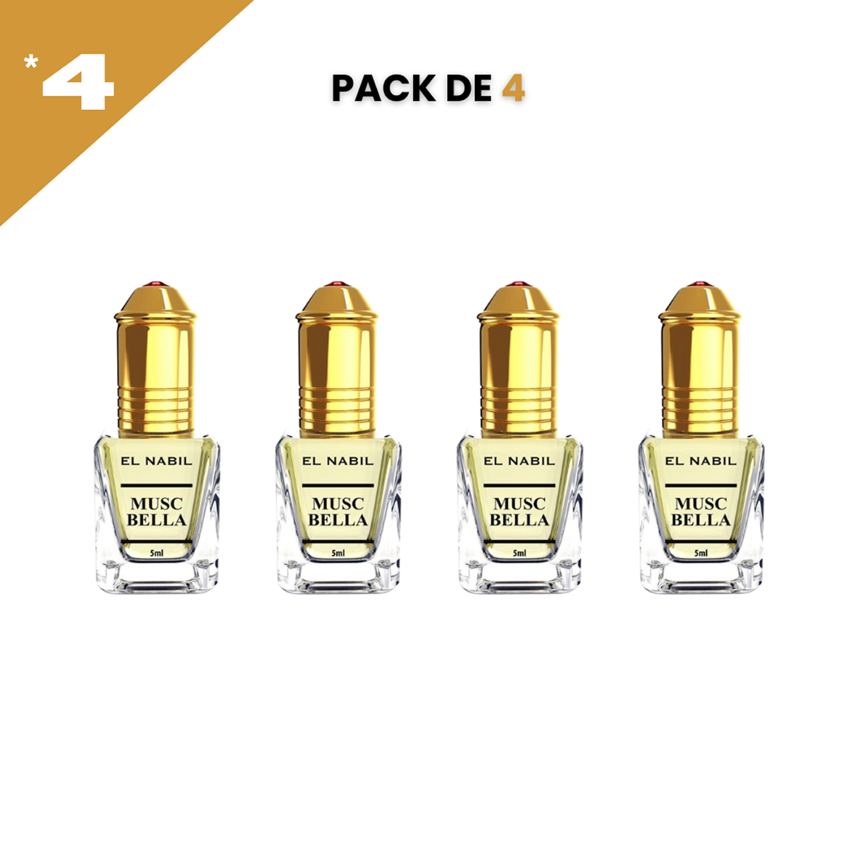 12*5ml el Nabil - Musc Bella - Parfum Concentrate Sans Alcool