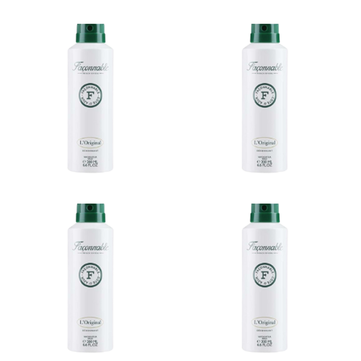 6*200ml Façonnable - L'original - Deodorant for Men
