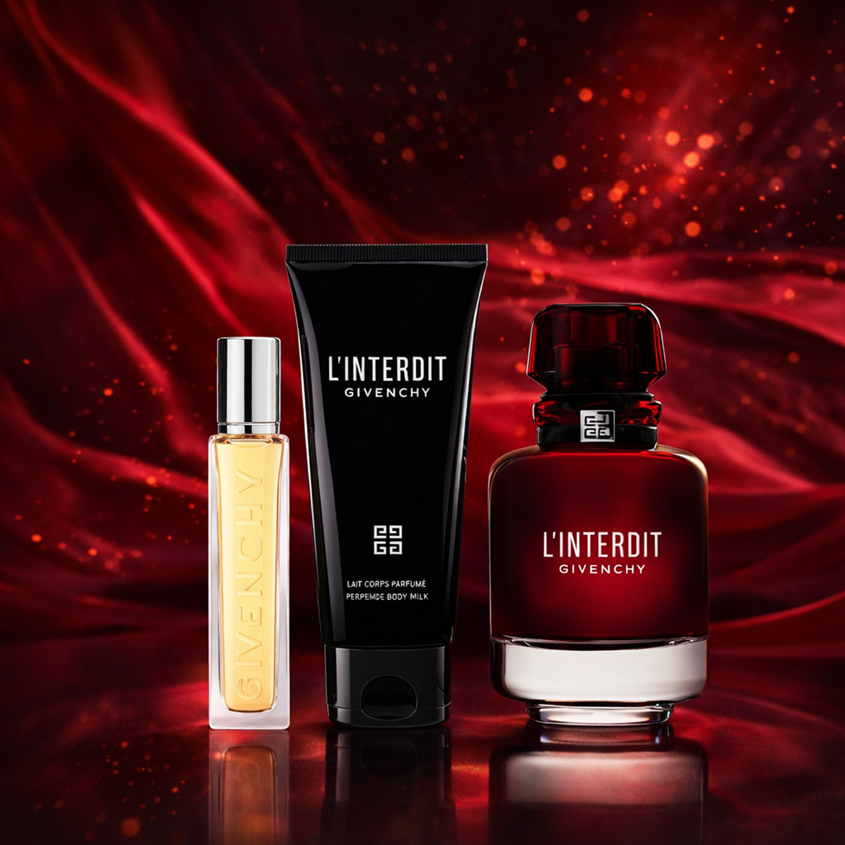 Givenchy - Gift Set L'interdit Rouge Parfum 80ml + 12.5ml + Body Lotion 75ml