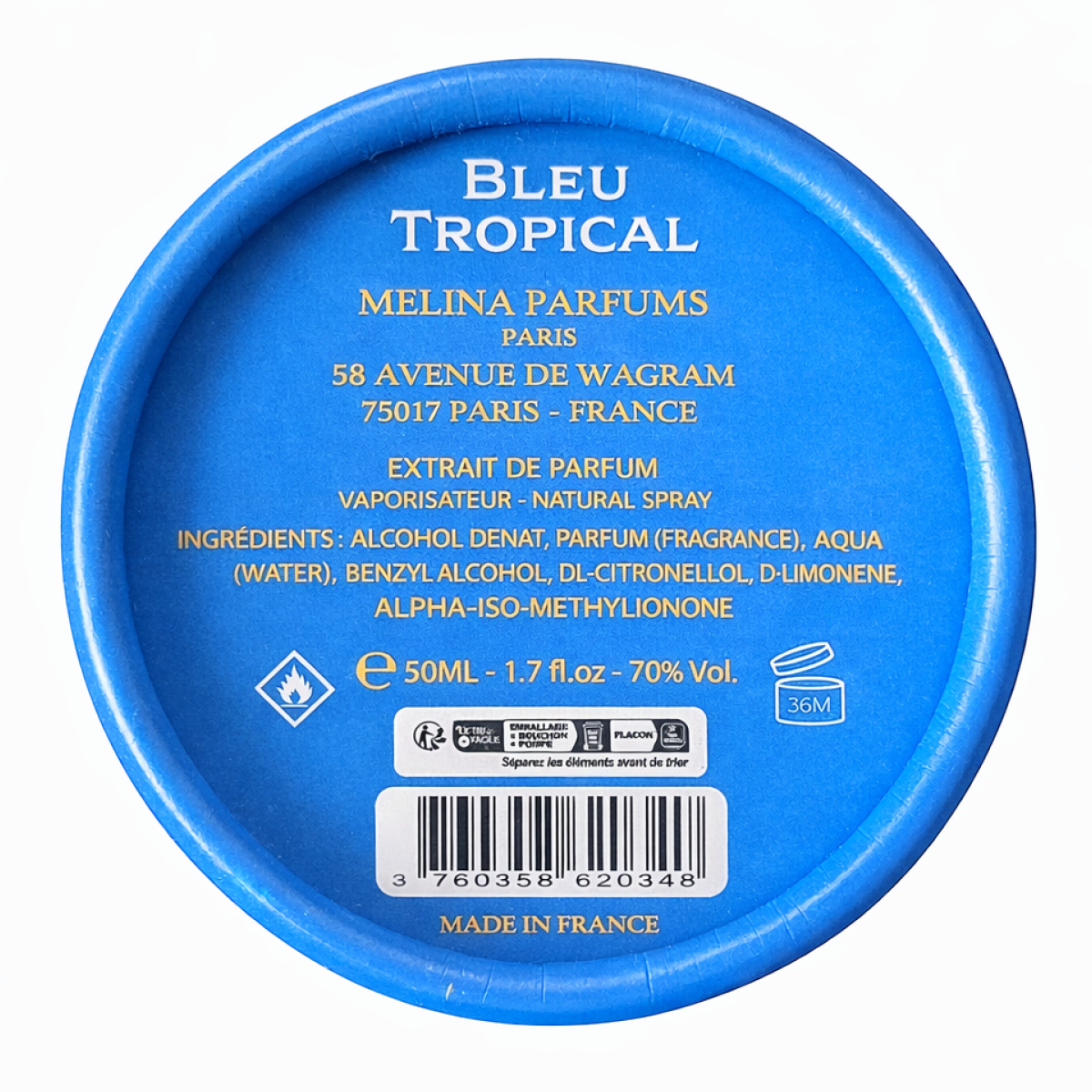 Melina Parfums - Bleu Tropical - Perfume Extract Unisex