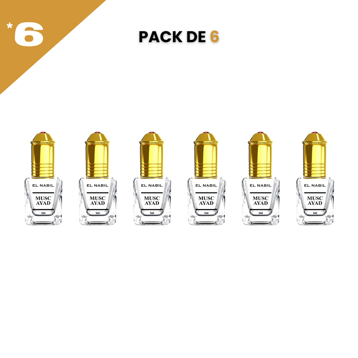 12*5ml el Nabil - Musc Ayad - Parfum Concentrate Sans Alcool